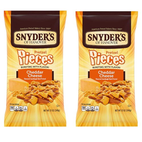 Snyder's of Hanover Cheddar Cheese Pretzel Pieces, 11.25 Ounce (2 Bags)