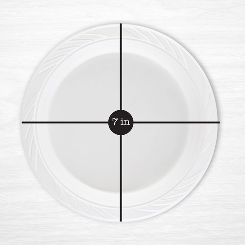 PLASTICPRO 100 Count Disposable 7 Inch White Plastic Plates