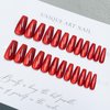 Red Press on Nails Medium Coffin Fake Nails Wine Red Cat Eye Fake Nails Christmas Nails Glue on Nails Glossy Acrylic Full Cover Nails Stick on Nails for Women Manicure Nail Art