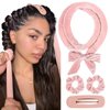 YANIBEST Heatless Hair Curler, No Heat Hair Curlers to Sleep in, Super Soft Ribbon Wrap for Long Hair，Overnight Heatless Curling Set with Hair Scrunchies and Clip, for All Hair Types