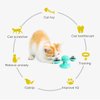 Cdipesp Windmill Cat Toy with Catnip, Interactive Cat Spinning Toys with Suction Cup Kitten Turntable Massage Toy for Indoor Cats (Blue)