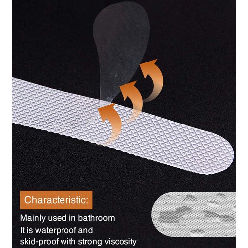 Secopad 36PCS Non Slip Bathtub Stickers, Shower Floor Non Slip Grip Stickers with Premium Scraper