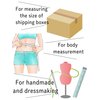 haoa Tape Measure for Body Measuring, 79Inch/2Meters Retractable Measuring Tape for Body Fabric Sewing,Measurements Dual Sided (Square,1 Pack) (Pale Pink)