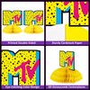 80s Party Decorations Back To The 80s Party Honeycomb Centerpieces 80s Retro Table Toppers For 1980s Birthday Party Favors Supplies Neon Party Decorations