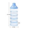 Accmor 2pcs Formula Dispenser On The Go, 5 Layers Stackable Formula Container for Travel, Baby Milk Powder Kids Snack Container, BPA Free, Blue