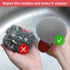 MEIXINZHI Cast Iron Scrubber, Cast Iron Skillet Cleaner+2 Pan Grill Scrapers Chain Mail to Clean Cast Iron Chain Mail Scrubber Cast Iron Chainmail Scrubber for Cast Iron Skillet (Red)