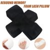 Mekupeu Eyelash Extension Velvet Lash Pillow Beauty Salon Memory Foam Neck Pillow for Lash Extension Grafting Make Up (Black)