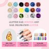Acrylic Nail Kit with Everything 3PCs Acrylic Powder 4PCs Gel Nail Polish with Drill and U V Light 18PCs Glitter Powders Nail Kit Acrylic Set for Beginner DIY Home Salon