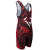 KO Sports Gear - Unisex Wrestling Singlet (Red Dragon, Adult X-Small)