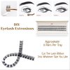 CB 2-Trays Of Clusters Lash Ribbons D-Curl Eyelash Clusters Thin Band Wispy Lashes Extremely Comfortable Lash, Natural Look Reusable DIY Extensions, 10-12-14mm Mix Trays, Style-B