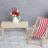FAVOMOTO Simulation Dollhouse Landscape Furniture - Wooden Dollhouse Furniture Wood Chair Outdoor Wood Bench Furniture, Miniature Doll Bench of Garden Bench Micro Landscape Models