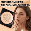 LZXLUKGIR Mushroom Head Air Cushion CC Cream Foundation,2PCS Moisturizing BB Cream Cushion Foundation Makeup,Full Coverage Long Lasting Matte Concealer Base de Maquillaje（Natural）