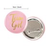 Gender Reveal Button Pins 50 Pcs, Team Boy Girl Button Pins, Pink blue Button Pin for Baby Shower Party Favors Gender Reveal Party Supplies.