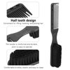 Generic 5 Pcs Dual Head Men Oil Hair Brush Ergonomic Handle Hair Beard Styling Comb Hair Salon Shave Brush
