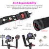 Akeipho Adjustable NATO Briefcase Sling Handle for DJI Ronin RSC2 / RS3 / RS3 Mini, Gimbal Handgrip Extension Grip with Cold Shoe Mount 1/4" 3/8" Holes for Video Light, Microphone, Monitor