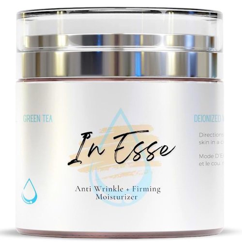 In Esse Anti Wrinkle + Firming Moisturizer - 1% Retinol Cream for Face - Daily Collagen with Hyaluronic Acid, Vitamin E, and Jojoba Oil Organic Ingredients - Face Cream For Women and Men, 50ml