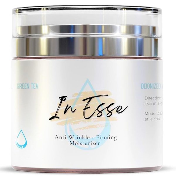 In Esse Anti Wrinkle + Firming Moisturizer - 1% Retinol Cream for Face - Daily Collagen with Hyaluronic Acid, Vitamin E, and Jojoba Oil Organic Ingredients - Face Cream For Women and Men, 50ml