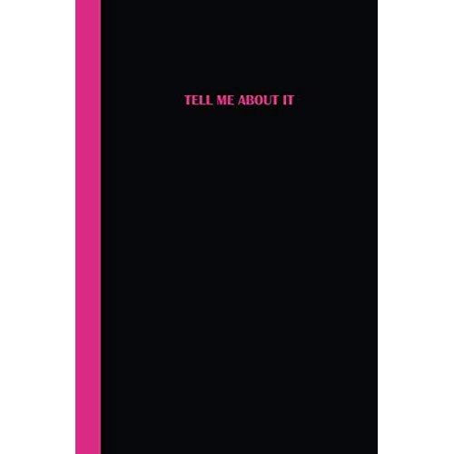 Journal: Tell me about it (Black and Pink) 6x9 - GRAPH JOURNAL - Journal with graph paper pages, square grid pattern