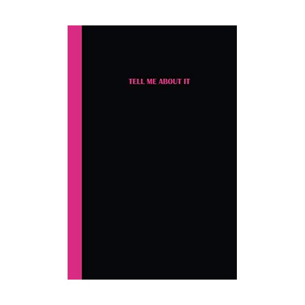 Journal: Tell me about it (Black and Pink) 6x9 - GRAPH JOURNAL - Journal with graph paper pages, square grid pattern