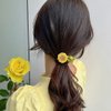 UUYYEO 4 Pcs Sunflower Scrunchies Flower Hair Ties Elastics Hair Bands Ponytail Holder Spring Hair Accessories for Women Girls