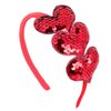 ZEYER Valentine's Day Headbands Glitter Heart Hair Band Red Love Sequin Headband Romantic Hair Bands Holiday Headbands Party Gift Valentine's Day Costume Party Accessories for Women and Girls (Red)