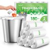180 Counts 2 Gallon (1.8-2 Gal) Small Trash Bags Garbage Bags by RayPard, fit 1.6,1.8,2,2.2 Gal Waste Basket, 6.5-7 Liter Strong Trash Can Liners for Home Office Kitchen Bathroom Bedroom, Clear