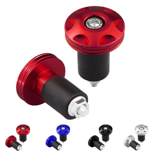 Amavoler 22mm Motorcycle Handlebar Hand Grip End Cap, Personalized and Colorful End Slider Cap Plug Aftermarket Parts Universal.Make Your Motorcycle Unique.2Pcs.
