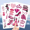 Y 10 Sheet Lip Cosmetics Temporary Tattoo Stickers Women Girls Makeup Festival Carnival Birthday Party Fake Body Tattoos for Girls Beautiful Theme Face Tattoos Body Tattoos