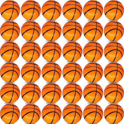Mini Basketball Stress Balls 96 Pcs 2'' Inch Mini Basketballs for Kids Adults Small Basketball Party Favors Foam Sports Ball Squeeze Ball Anxiety Stress Relief for Birthday Party Bag Gift Fillers
