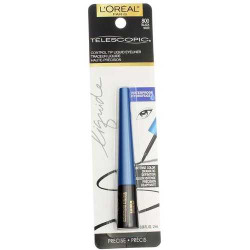 L'Oreal Telescopic Waterproof Precision Liquid Eyeliner, Black [800] 0.06 oz
