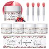Linyuthia 4 Pcs Lip Sleeping Mask Set Employee Gifts Lip Mask Overnight Lips Balm Deep Hydrating Night Sleep Lip Moisturizer Berry Flavors for Women Men Dry Chapped Lips
