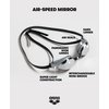 ARENA Unisex Adult Air-Speed Anti-Fog Racing Swim Goggles for Men and Women Special Air Seals Technology Mirror Lens, Silver/Black