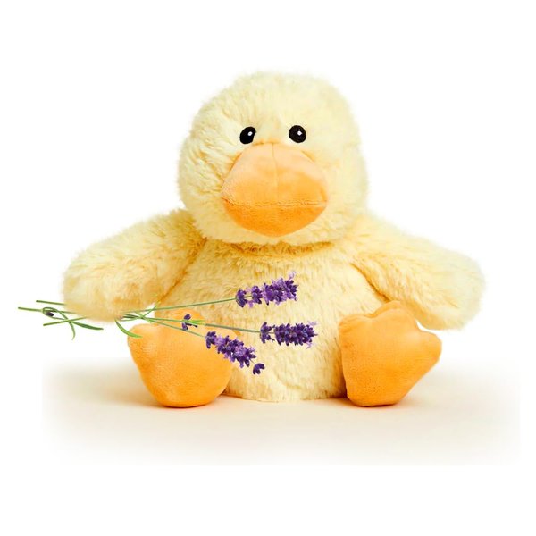 warmies Microwavable & Weighted Stuffed Animals, Duck - Heated Stuffed Animal Plushie for Warmth & Comfort - Cute Soft Plush Toys for Adults & Children (Boys, Girls, Babies & Toddlers)