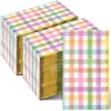 200Pcs Easter Pastel Buffalo Plaid Napkins Decorations,Disposable Spring Purple Pink Blue Yellow Guest Hand Paper Napkins for Home Bathroom Wedding Baby Shower Picnic Easter Birthday Party Supplies