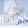 Iaceble Hair Clip Rhinestone Butterfly Sparkling Hairpin Clips Silver Crystal Weddings Bridal Decorative Hair Accessories for Women