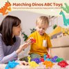 TEWIWAP ABC Matching Dinos Alphabet Learning Toy, Dinosaurs for Toddlers, Toys for Kids 4-6, Montessori Learning Toys for 3 4 5 Year Old, Fine Motor Toys (26PCS Dinos with 26 Letters)