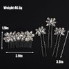 Rumtock Crystal Beads Sparkle Hair Pieces Set Comb and Pins Jewelry Wedding Handmade Hair Accessories for Brides