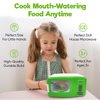 Misco Toys Kids Microwave Kitchen Appliances, Childrens Microwave Oven Pretend Play Appliance Set for Toddlers, Cookware Toy Set, Real Function Lights and Sounds, Ages 3+ (Green)