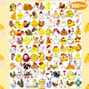 100 PCS Chicken Birthday Party Decorations Favors Supplies Yellow Chicken Farm Animals Decor Stickers Temporary Tattoos For Girls Boys Gift School Prizes Rewards