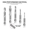 COMOWARE Stubby Drill Bit Set for Metal, 5pcs HSS M2 Short Length Drill Bit with 1/4-Inch Quick Change Hex Shank