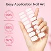 Modelones Semi Cured Gel Nail Strips, 32 Pcs Transparent Crystal Clear Gel Nail Stickers Sheer Gel Polish Strips, Ultra-glossy, Long Lasting,Gel Nail Wraps U V for Home Nails DIY