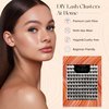 Lash Clusters DIY Lash Extensions, C Curl Individual Lashes Clusters Lashes Wispy Lash Extensions Natural Look Eyelash Clusters Mix 8-16mm(VOLUME-0.07C-8-16mm)