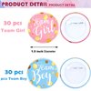 60 Pieces Gender Reveal Pins Team Girl and The Boy Button Pin Baby Shower Pink Blue Pins for Baby Shower Party Favors Gender Reveal Party Supplies, 1.5 Inches