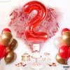 KatchOn, Giant, Red Number 2 Balloon - 40 Inch | 2nd Birthday Balloons for Two Fast Birthday Decorations | Red 2 Balloon Number, 2nd Birthday Decorations for Boys | Plim Plim Birthday Party Supplies