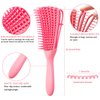 2 Pieces Detangling Brush for Afro America/African Hair Textured 3a to 4c Kinky Wavy/Curly/Coily/Wet/Dry/Oil/Thick/Long Hair, Knots Detangler Easy to Clean (Pink, Green)