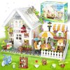 Flower House Building Set, Greenhouse Building Block Set with LED Lights, DIY Greenhouse KIt-Ideal Gifts for Kids and Adults-Plant and Animal Lovers, 1188PCS
