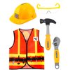 Puteraya 1 Set Kid Construction Worker Costume Set Child Construction Vest Hat and Goggles With Builder Tools Toys Construction Role Play for Kids Dress up Halloween Birthday Cosplay