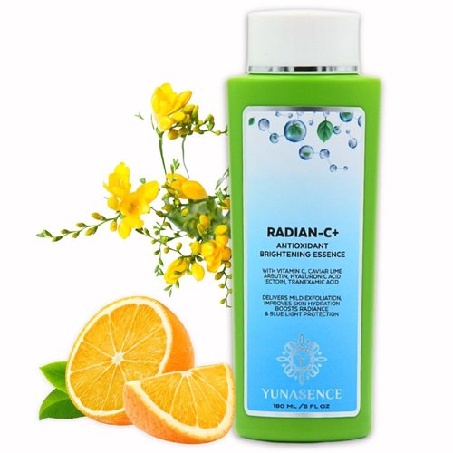Radian-C+ Antioxidant Brightening Essence Toner w/Alpha-Arbutin, Vitamin C, Caviar Lime, Tranexamic Acid, Niacinamide, Ectoin Improve Skin Brightness, Radiance, Clarity & Texture. Blue Light Defence.