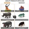 UNIQUE KIDS Mini Wild Animals 15-Pcs Figure Set | Realistic Sensory Tube Playset for Toddlers 3-5, Party Favors