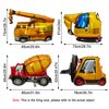 4PCS Construction Foil Balloon Engineering Vehicle bulldozer Excavator Dump Truck Forklift Mixer Truck Crane Balloons for Construction Theme Party children Birthday Party Decorations Supplies